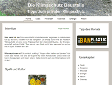 Tablet Screenshot of die-klimaschutz-baustelle.de